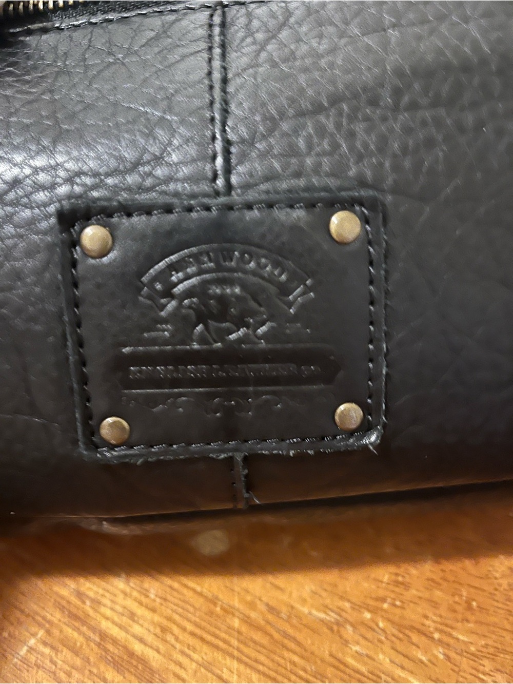 ASHWOOD Black Leather Studded Crossbody Handbag - Picture 3 of 8